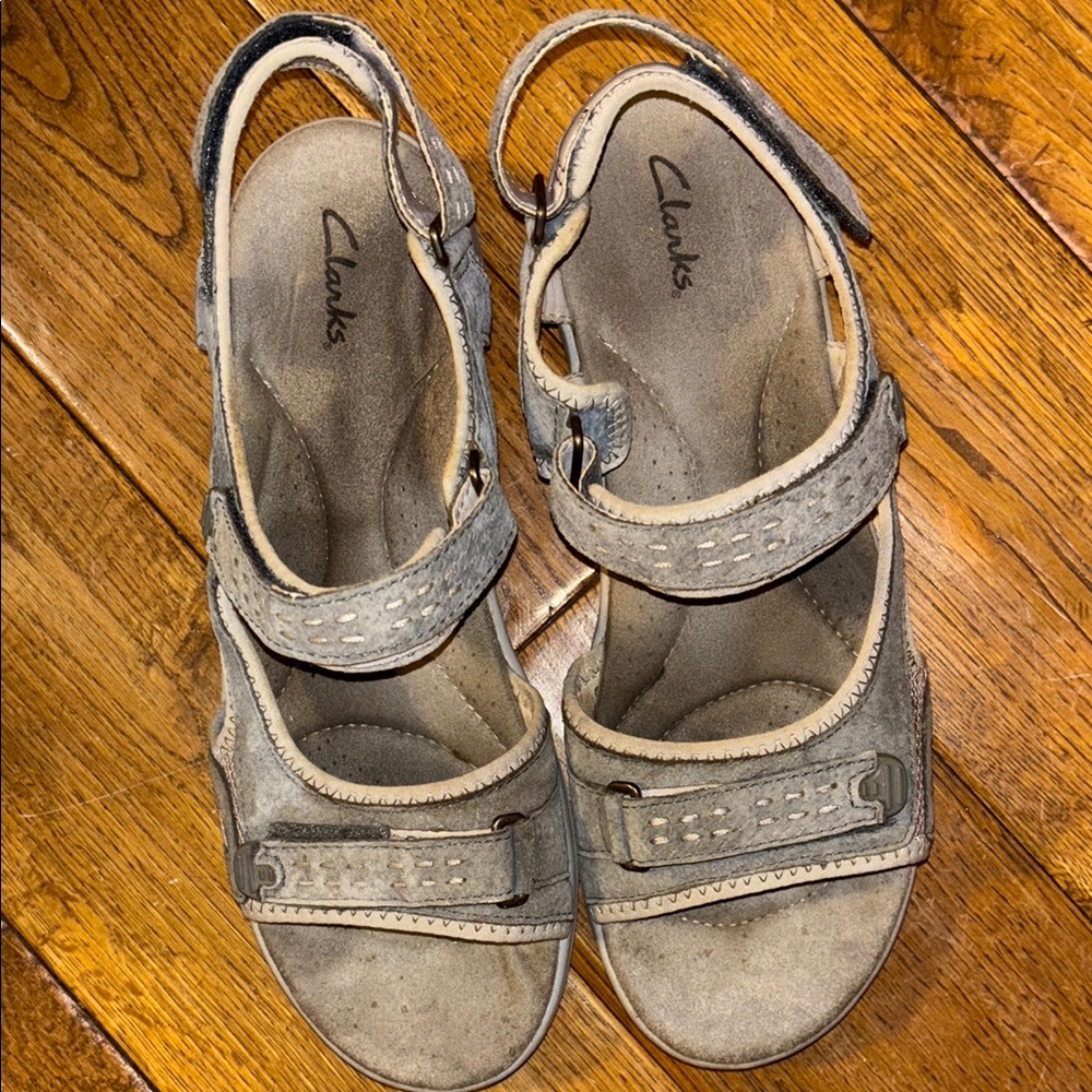 Clarks Sandals - Tan and Gray